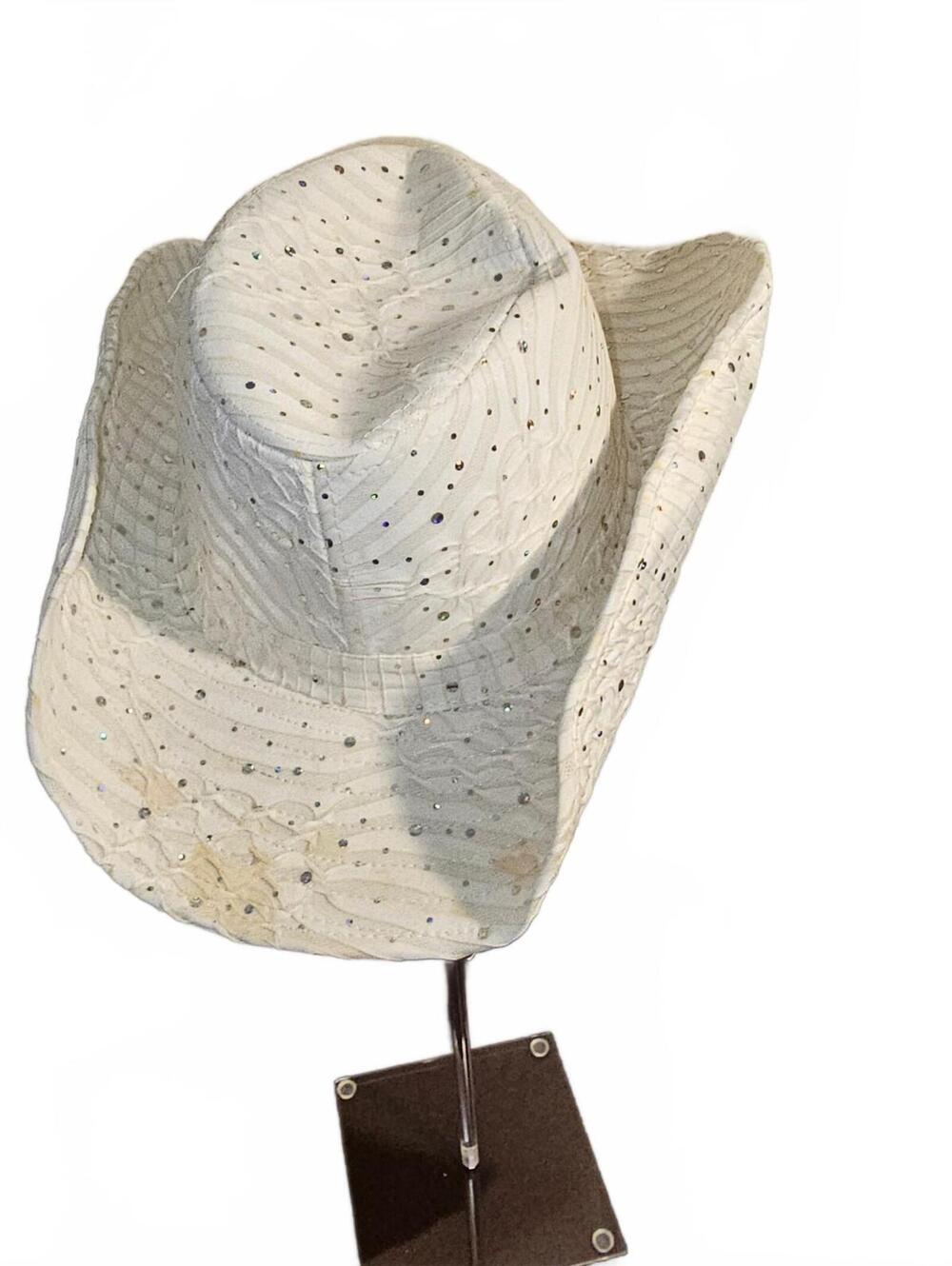 White sequin cowboy hat